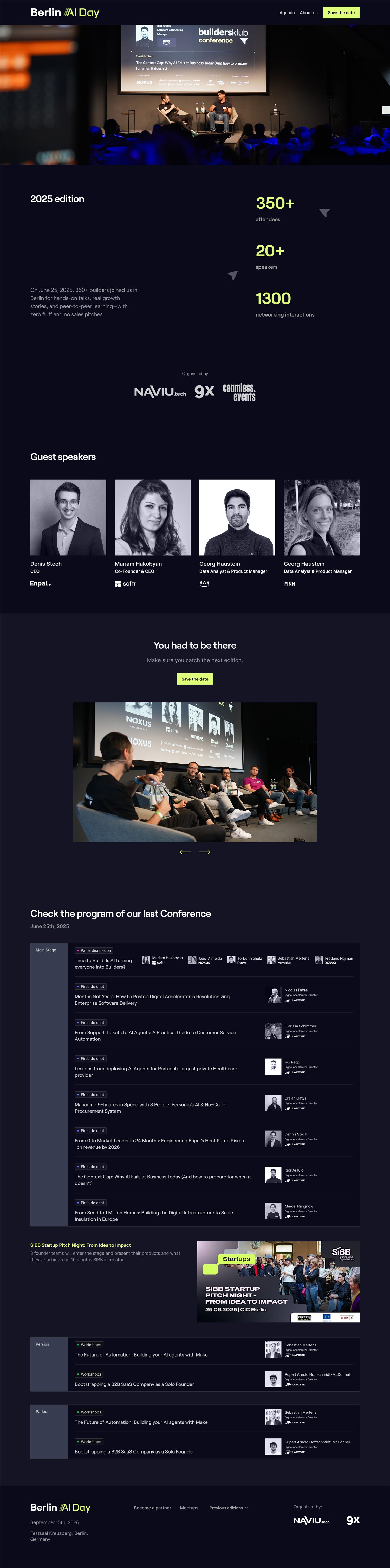 2025 edition page on desktop: highlights, numbers, guest speakers, photos and the programme of the last conference