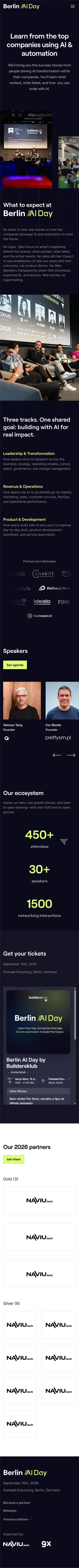 Homepage page on mobile